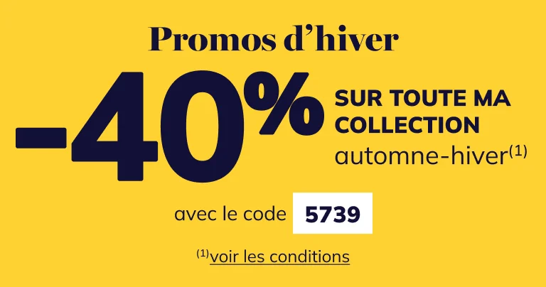 -40% sur toute ma collection automne-hiver(1) avec le code 5739